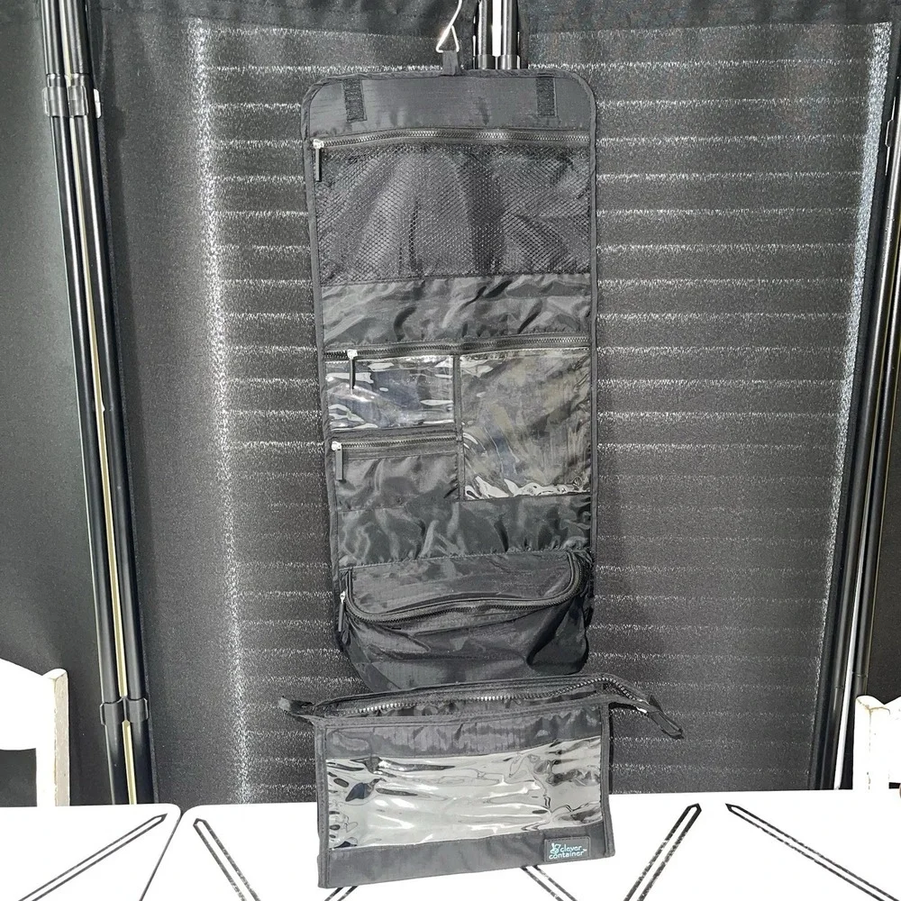 Makeup Travel Toiletries 2-Piece Bag Dorm Bathroom Organization Storage